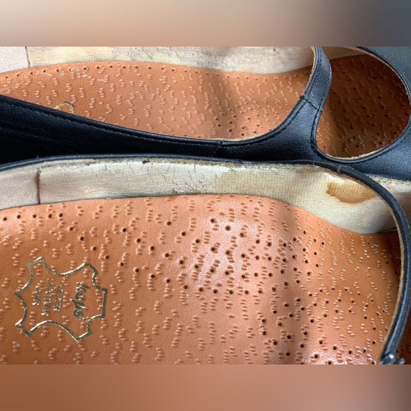 Made in Japan Black Leather Heels Size 6 - Picture 5 of 6